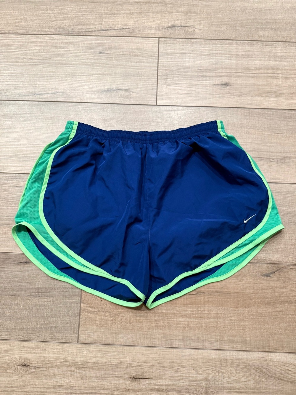 Nike Women's Royal Blue Athletic Shorts with Mint Trim